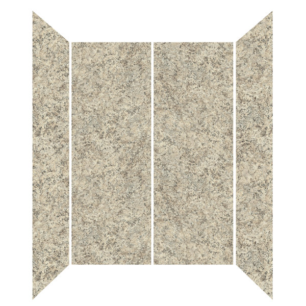 Mermaid Bath and Shower Walls 60'' W 96'' H Rectangle Tub & Shower Kit